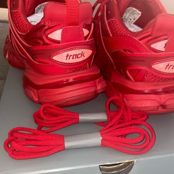 Red Balenciaga Track Sneakers - Picture 13 of 14